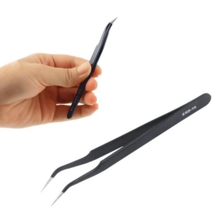 PINZA CURVA ANTIESTATICA ESD 15 IPOHMZ