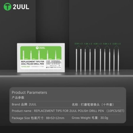 REPUESTO DE DREMEL 2UUL DA82 10PCS